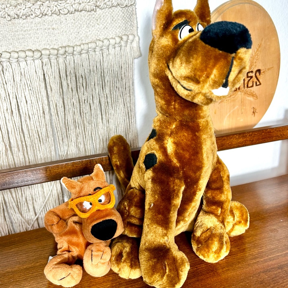 Vintage 1999 SURFIN' Scooby-Doo 10" Bean Bag Plush Toy 14” Bundle Of 2 Lot